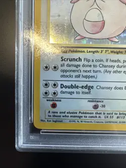 Chansey 1999 Pokemon Base 3/102 Holo PSA 8 - Image 4