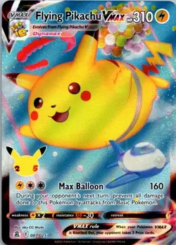Pokemon TCG Flying Pikachu VMAX 007/025 Celebrations NM (SKU 1-4) - Image 1