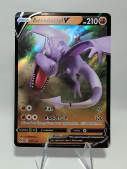 Aerodactyl V 092/196 Holo Ultra Rare Lost Origin Pokemon TCG - Image 1