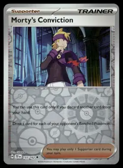 Morty's Conviction 145/162 Temporal Forces Reverse Holo Pokemon TCG - Image 1