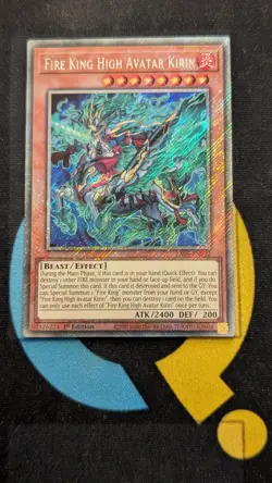 RA05-EN032 Fire King High Avatar Kirin Platinum Secret Rare 1st Ed YuGiOh - Image 1
