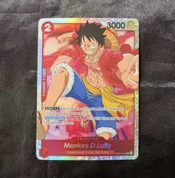 Bandai Monkey.D.Luffy OP01-024 Romance Dawn Super Rare Foil 3000 Power - Image 1