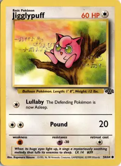 Jigglypuff 54/64 Jungle Pokemon Card TCG - Image 1