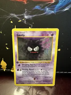 Pokemon TCG Gastly 1st Edition Common Card Base Set, Shadowless, 50/102 - Image 1