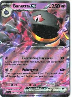 SV01 Scarlet and Violet Base Set Banette ex Trading Card Holo 088/198 2023 - Image 1