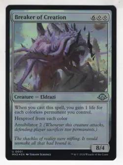 MTG Modern Horizons 3 Foil Uncommon Card #1 Breaker of Creation - Image 1