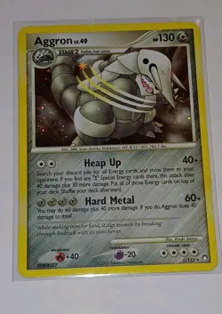 Pokemon Aggron Diamond & Pearl Mysterious Treasures 1/123 Holo Rare Card English - Image 1