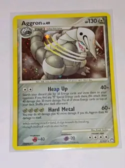 Pokemon Aggron Diamond & Pearl Mysterious Treasures 1/123 Holo Rare Card English - Image 3