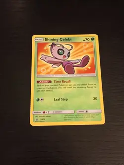 Pokemon TCG Shining Celebi SM79 Promo Holo SM 2017 English Card LP - Image 1