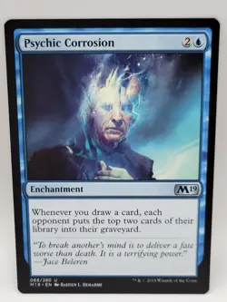 Psychic Corrosion M19 MTG Enchantment Mill EDH Blue Card Near Mint - Image 1