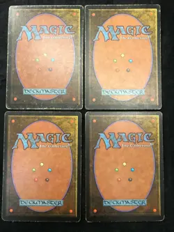 MTG Magic The Gathering Lightning Bolt Revised Playset of 4 Damaged DMG - Image 4