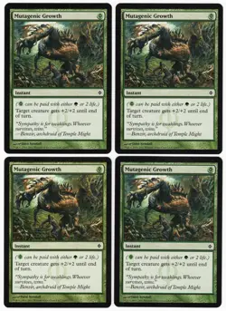 Mutagenic Growth x4 4x 2011 New Phyrexia PLAYSET Green Common Instant MTG NM AZ1 - Image 1