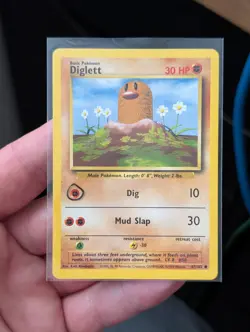 Base Set Diglett 47/102 - Sideways Fighting Symbol Error Misprint - LP-NM - Image 5