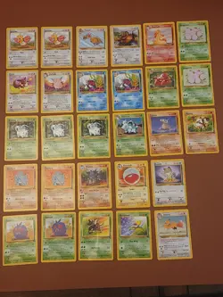 Pokemon Jungle Lot (28 Cards) Unlimited Vintage WOTC – Damaged/Creased - Image 1