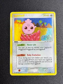 Pokemon Igglybuff 21/100 - Crystal Guardians – Reverse Holo Rare - Inked - Image 1