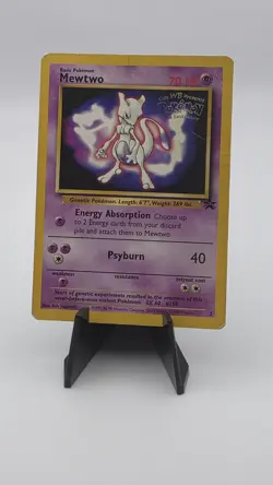 Pokemon Mewtwo Kids WB Promo Regular 3 Wizards Ken Sugimori HP 70 TCG 1999 - Image 2