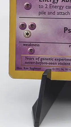 Pokemon Mewtwo Kids WB Promo Regular 3 Wizards Ken Sugimori HP 70 TCG 1999 - Image 5