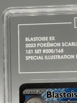 2023 POKEMON MEW EN-151 SPECIAL ILLUSTRATION RARE 200/165 BLASTOISE EX TAG 8 PSA - Image 2
