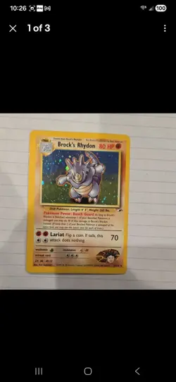 Pokemon Dark Slowbro, Brock's Rhydon, Magneton Team Rocket Gym, Holo Lot 3 - Image 2