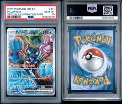 2025 Pokemon SV Prismatic Evolutions Palafin ex #151/131 PSA 10 Alt Art SIR - Image 1
