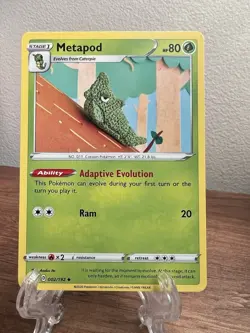 The Pokemon Company Metapod Rebel Clash 002/192 Stage 1 80HP Adaptive Evolution - Image 1