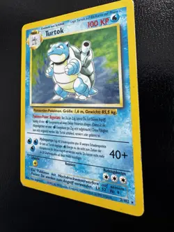 Pokemon Blastoise Turtok Base Set German 2/102 Holo WOTC 1999 - Image 2