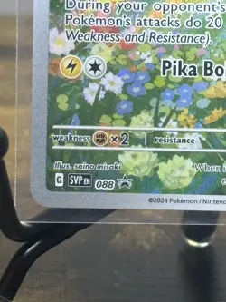 Pikachu 088 Pokemon TCG Paldea Evolved Adventure Chest Black Star Promo Holo NM - Image 4