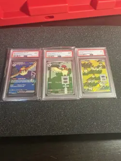 2023 POKEMON OBF EN PSA 9 Set - Pidgey, Pidgeotto, Pigeot ex - Image 1