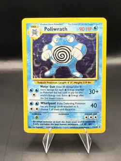 Poliwrath Unlimited Holo Rare Pokemon TCG Base Set 13/102 MP - Image 1