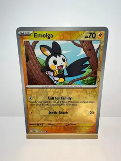 Emolga 029/086 Common Black Bolt Pokemon Reverse Holo Near Mint - Image 1