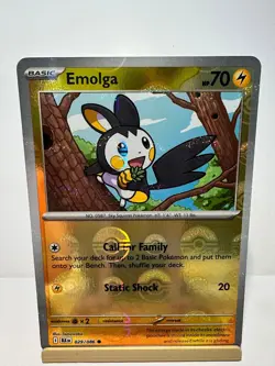 Emolga (Poke Ball Pattern) 029/086 Holo Common SV: Black Bolt Pokemon Near Mint - Image 1