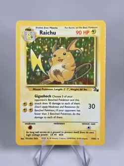 Pokemon TCG - Raichu - 14/62 - Holo Unlimited - Fossil Unlimited [Light Play] - Image 1