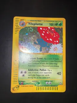 Pokemon TCG Vileplume Holo Rare H31/H32 Aquapolis WOTC E-Reader NEARMINT- Eng - Image 2