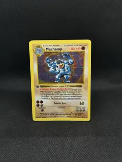 Machamp Base Set Shadowless 1st Edition 008/102 Deck Exclusives Holo Pokemon - Image 1
