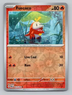 Reverse Holo Fuecoco 023/182 Common Paradox Rift Pokemon - Image 1