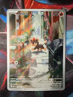 Litleo 139/132 Me01: Mega Evolution Holo Pokemon Illustration Rare - Image 1