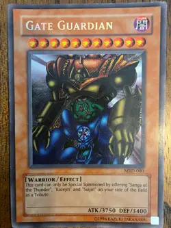 YuGiOh Gate Guardian MRD-000 Unlimited Edition Secret Rare HP - Image 1