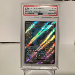 PSA 10 Mew ex 216/091 SV: Paldean Fates Shiny Ultra Rare Pokemon TCG - Image 1