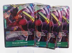 4 x One Piece TCG ST12-003 Dracule Mihawk Alt Art Promo NM English (Playset) - Image 1