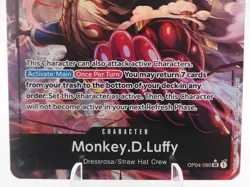 Monkey.D.Luffy Alternate Art OP04-090 Kingdoms Of Intrigue SR One Piece M/NM - Image 2
