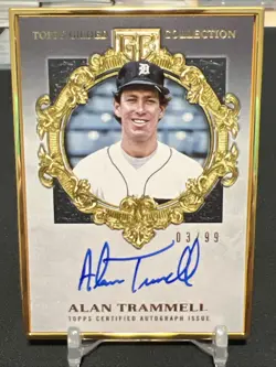2022 Topps Gilded Alan Trammell Hall Of Famers Autograph /99 Auto - Image 1