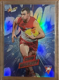 2026 AFL SELECT FOOTY STARS BOOOM TRADING CARD CHAD WARNER SYDNEY SWANS 144/510 - Image 1