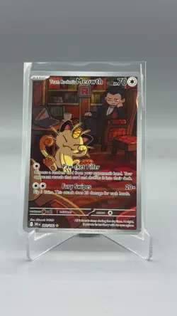 Pokemon - Team Rocket's Meowth 203/182 - Destined Rivals - Illustration Rare - Image 1
