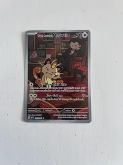 Pokemon - Team Rocket's Meowth 203/182 - Destined Rivals - Illustration Rare - Image 1