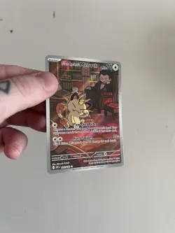 Pokemon - Team Rocket's Meowth 203/182 - Destined Rivals - Illustration Rare - Image 2