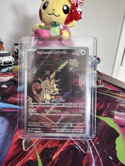 Team Rocket's Meowth - 203/182 - Pokemon Destined Rivals Illustration Rare NM - Image 1
