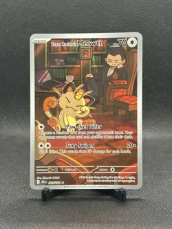 Pokemon - Team Rocket's Meowth 203/182 - Destined Rivals - Illustration Rare - Image 1