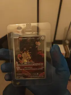 Pokemon TCG Team Rocket's Meowth 203/182 Destined Rivals Illustration Rare - Image 5