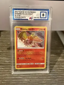 2017 POKEMON SM BLACK STAR PROMO #SM70 SHINING HO-OH-HOLO PG 8 - Image 3