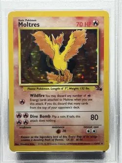 Pokemon TCG Moltres 12/62 Fossil Holo Rare PSA 10 - Image 2
